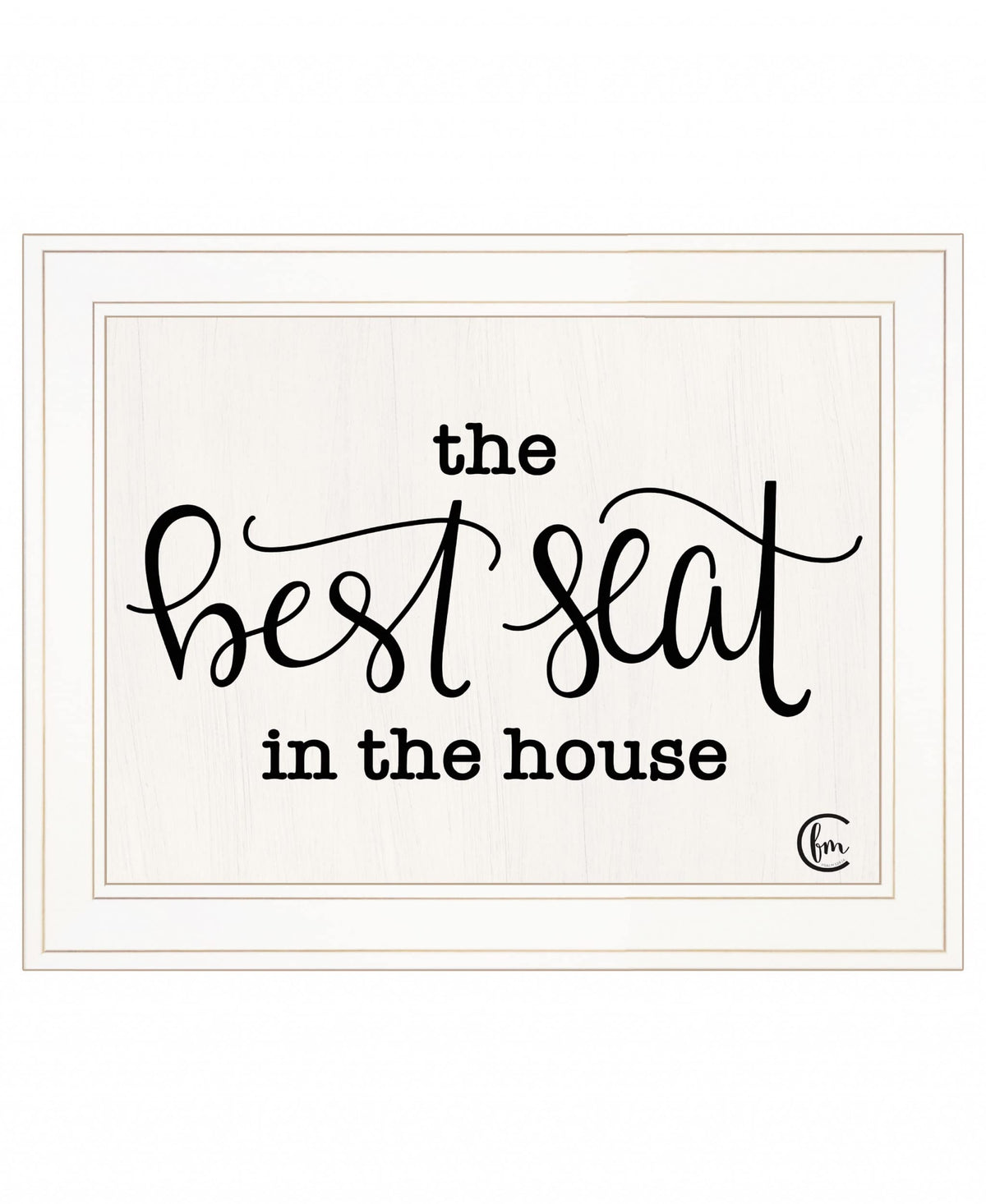 The Best Seat In The House 1 White Framed Print Wall Art