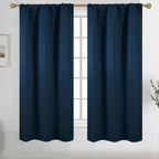 Diraysid Navy Blue Blackout Curtains For Bedroom And Living Room Thermal Insulated Room Darkening Curtains Drapes, 42 X 63 Inch,