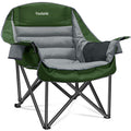 Youtanic Oversized Camping Chair, Portable Folding Camping Chairs with Side Pocket, Cup Holder and Carry Bag, Heavy Duty Outdoor