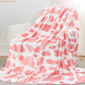 Warm Blanket Pink Strawberry Soft Fleece Blanket Lightweight Lavenderblush Women Throw Blanket Lightpink Gifts Stuff Decor For B