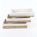 YRJJ Paper Rope Woven Storage Baskets, Delicate Storage Box for ShelvesBathroomKitchenLiving RoomOffice DeskBedroom. (Khaki) , 1