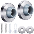 Concave Door Stopper Wall Door Bumper Stainless Steel Wall Protector Door Stops Wall Mount Flush Bumper With Grey Rubber Concave