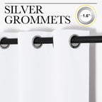 Nicetown Curtains & Drapes For Door Tapestry, 120 Inches Long Door Curtains For Bathroom Pantry Bedroom Closet (White, 1 Panel, 5Ft Wide X 10Ft Long)