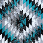 Flash Furniture Teagan Collection Southwestern Style Area Rug - Olefin Turquoise Accent Rug - 5' X 7' - Jute Backing - Entryway, Living Room, Bedroom