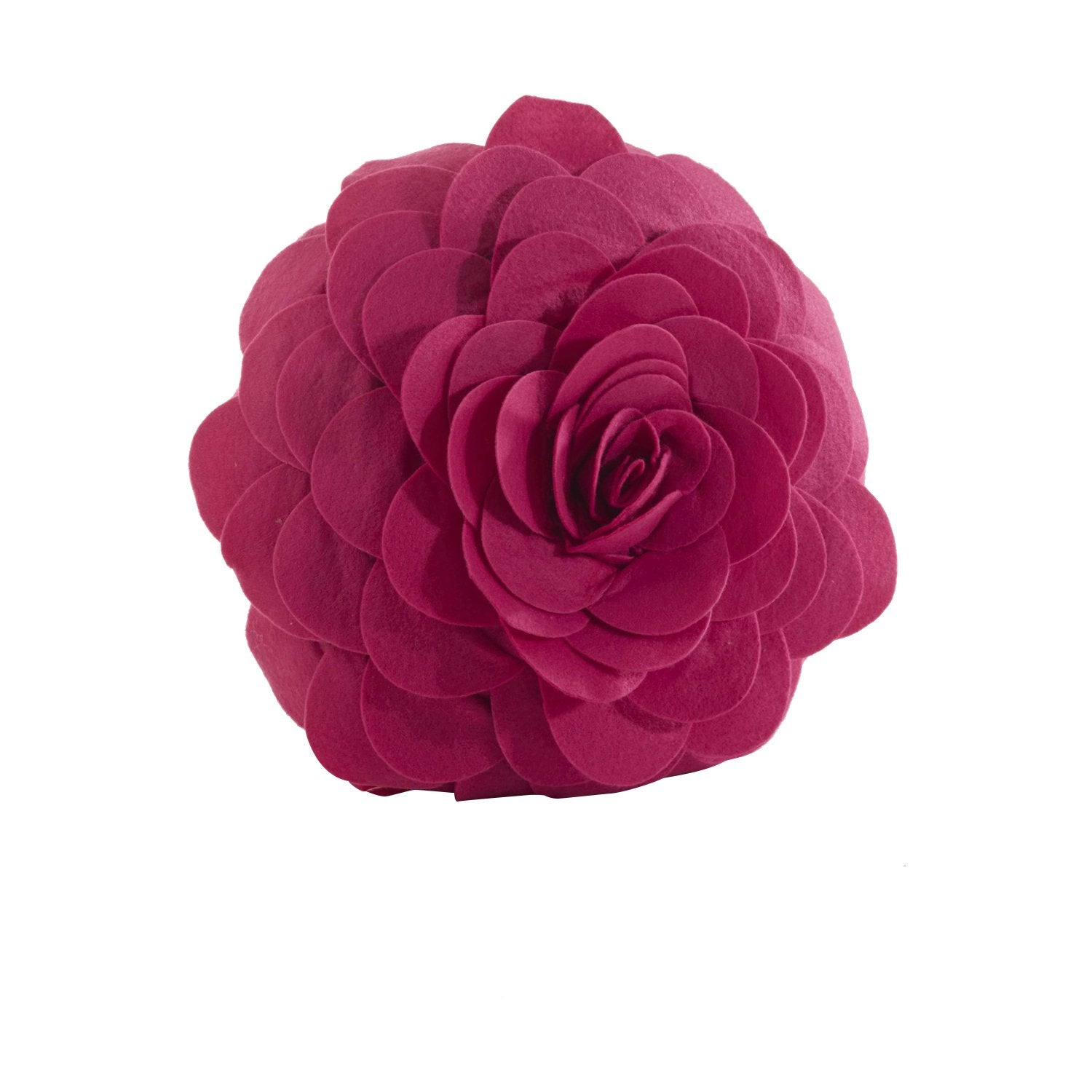 Saro Lifestyle Flower Design Poly Filled Throw Pillow, Fuchsia, 13'
