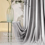 Lazzzy Velvet Light Gray Curtains 84 Inches Long Thermal Insulated Drapes For Bedroom Living Room Darkening Window Treatments Rod Pocket 2 Panels, W42 X L84