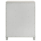 Coaster Home Furnishings Olivia Contemporary Wood 5-Drawer Bedroom Chest of Drawers Chiffonier Clothing Storage Cabinet Bedroom Armoire Tall Dresser Organizer Unit White 224955