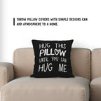 Sufamb Hug This Pillow Until You Can Hug Me Throw Pillow Covers Decor, 24'' X 24'' Pillow Case, Boyfriend Girlfriend Birthday Gi