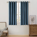 Bulbul Living Room Velvet Window Curtains 63 Inch Long- 2 Panels Stone Grayish Blue Window Drapes Curtains Thermal Insulated Roo