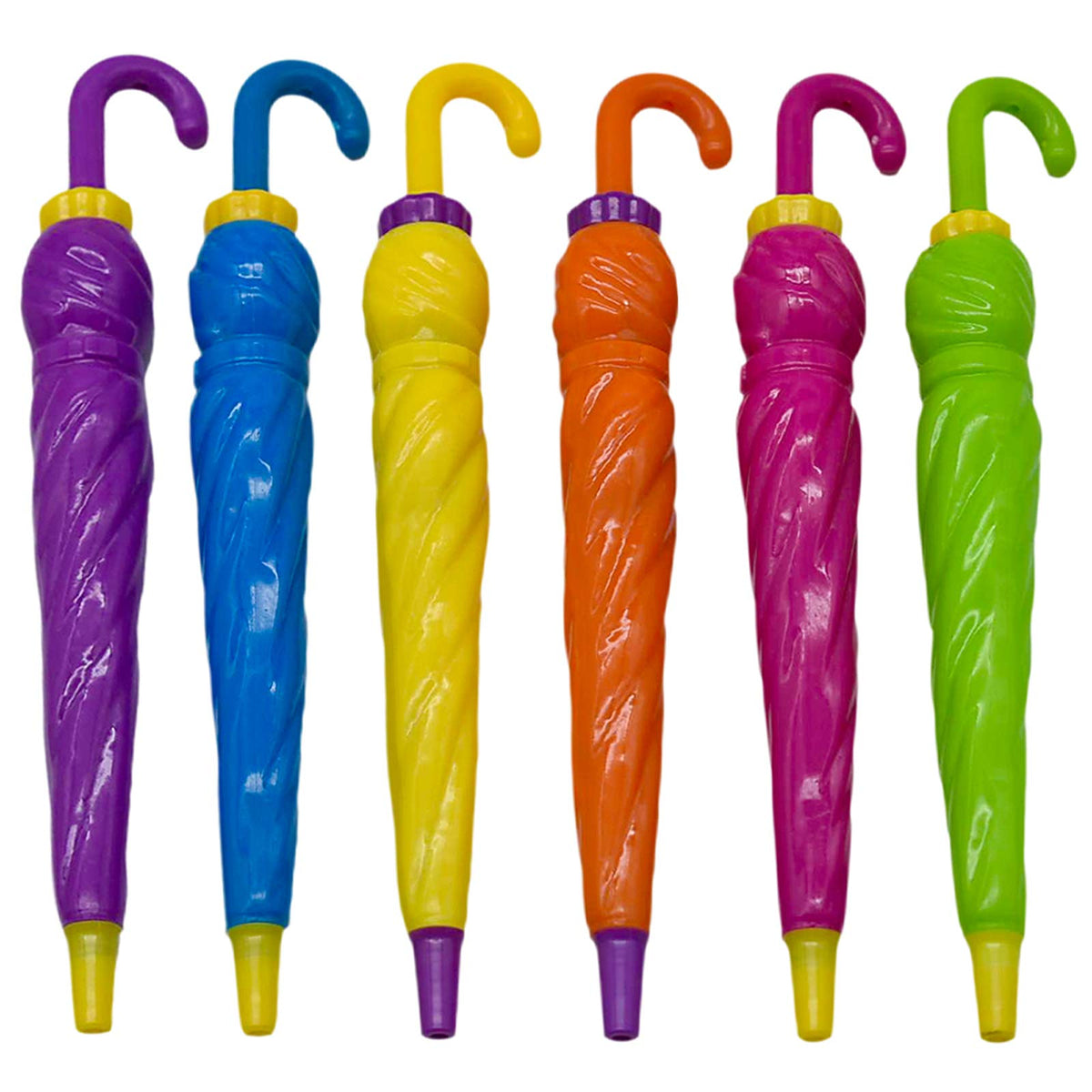 Maydahui 12Pcs Umbrella Shape Ballpoint Pen Retractable Black Ink Writing Pens Candy Color Design For School Office Party Statio