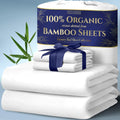 Decolure 100% Organic Viscose Derived From Bamboo Sheets Cal King Size 4Pcs - Ultra Soft & Luxuriously Cooling, 17 ' Deep Pocke
