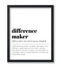 Poster Master Typography Poster - Dictionary Print - Definition of Difference Maker, Book Page - Gift for Teacher, Mentor, Frien
