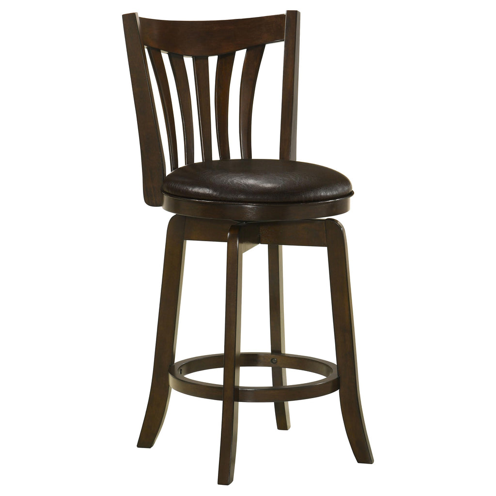 Coaster Home Furnishings Lambert Counter Height Swivel Bar Stool with Upholstered Seat Dark Cherry