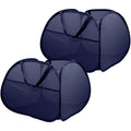 2 Pack Collapsible Foldable Laundry Baskets, 90L Large Durable Mesh Pop Up Hampers for Bedroom, Bathroom, Dorm, Laundry Room, Tr