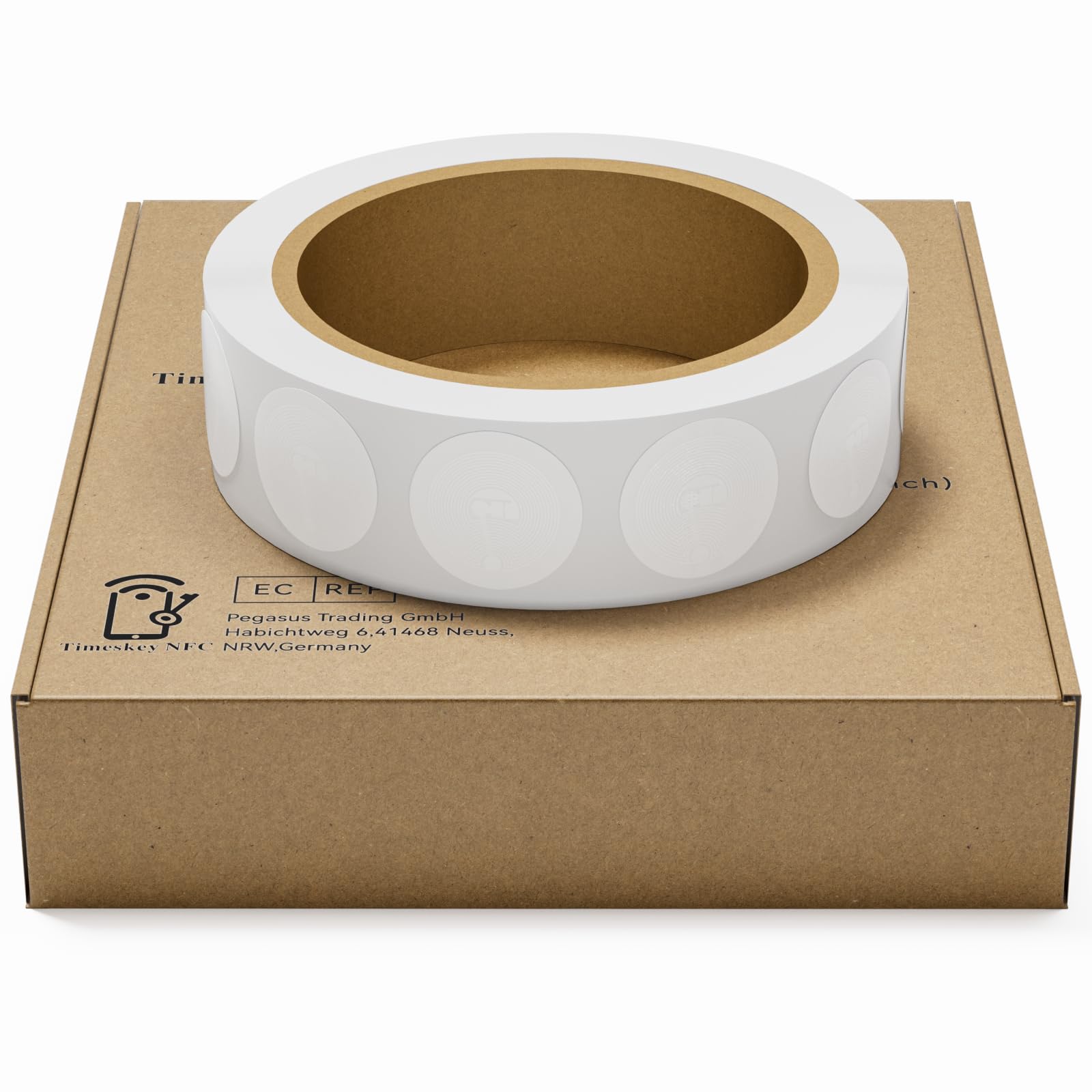 1000Pack-Timeskey Nfc Tags Ntag215 Nfc Sticker Round Label (1 Inch Diameter) 504 Bytes Of Memory