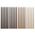 Viyffo 12 Inch Brown Taper Candles Set of 20 Unscented Smokeless Long Tall Tapered Candle for Candlesticks Sticks Wedding Advent