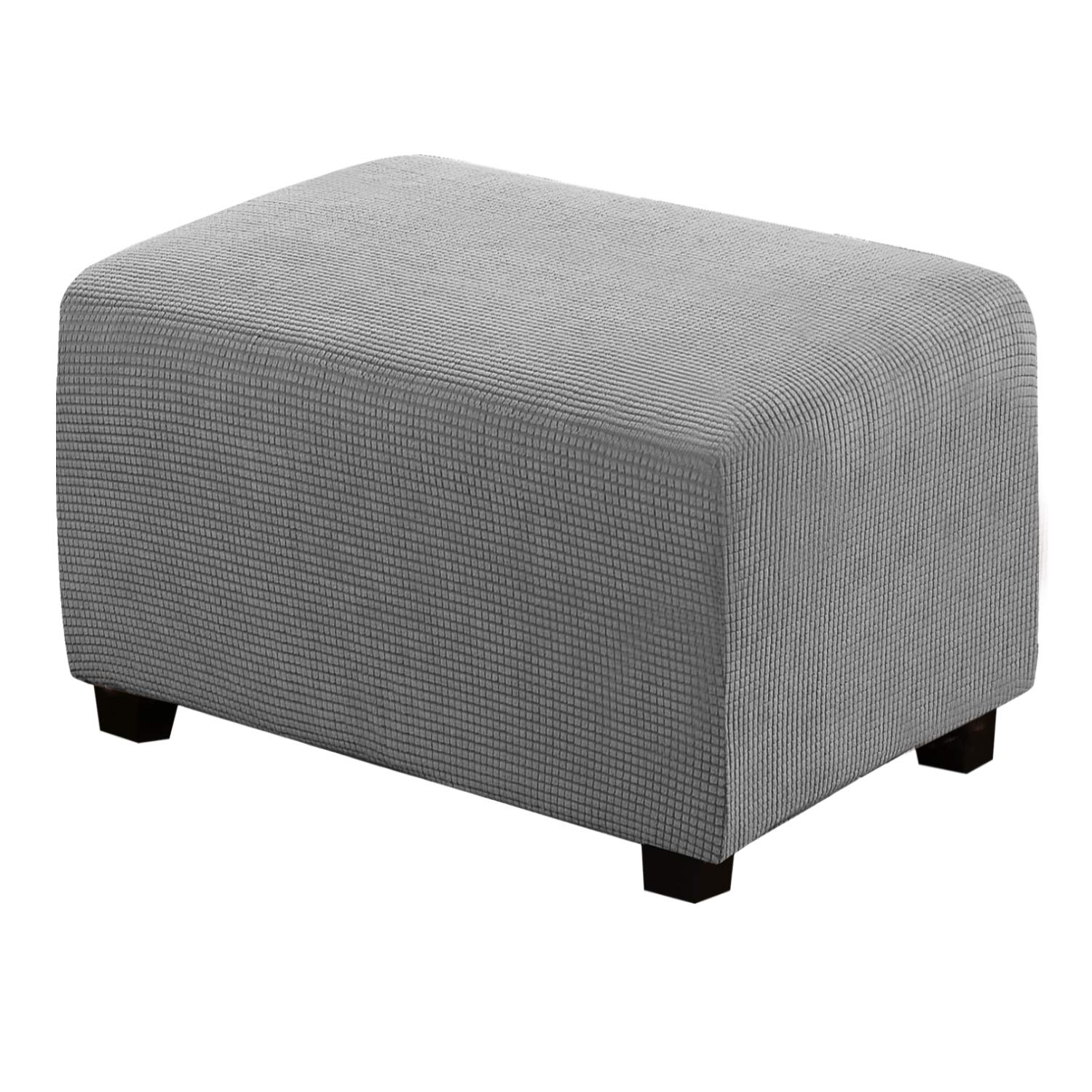 H.VERSAILTEX Ottoman Cover Slipcover Rectangle Fit Length 29 -34  Footrest Sofa Slipcovers Stool Cover Footstool Protector Cover