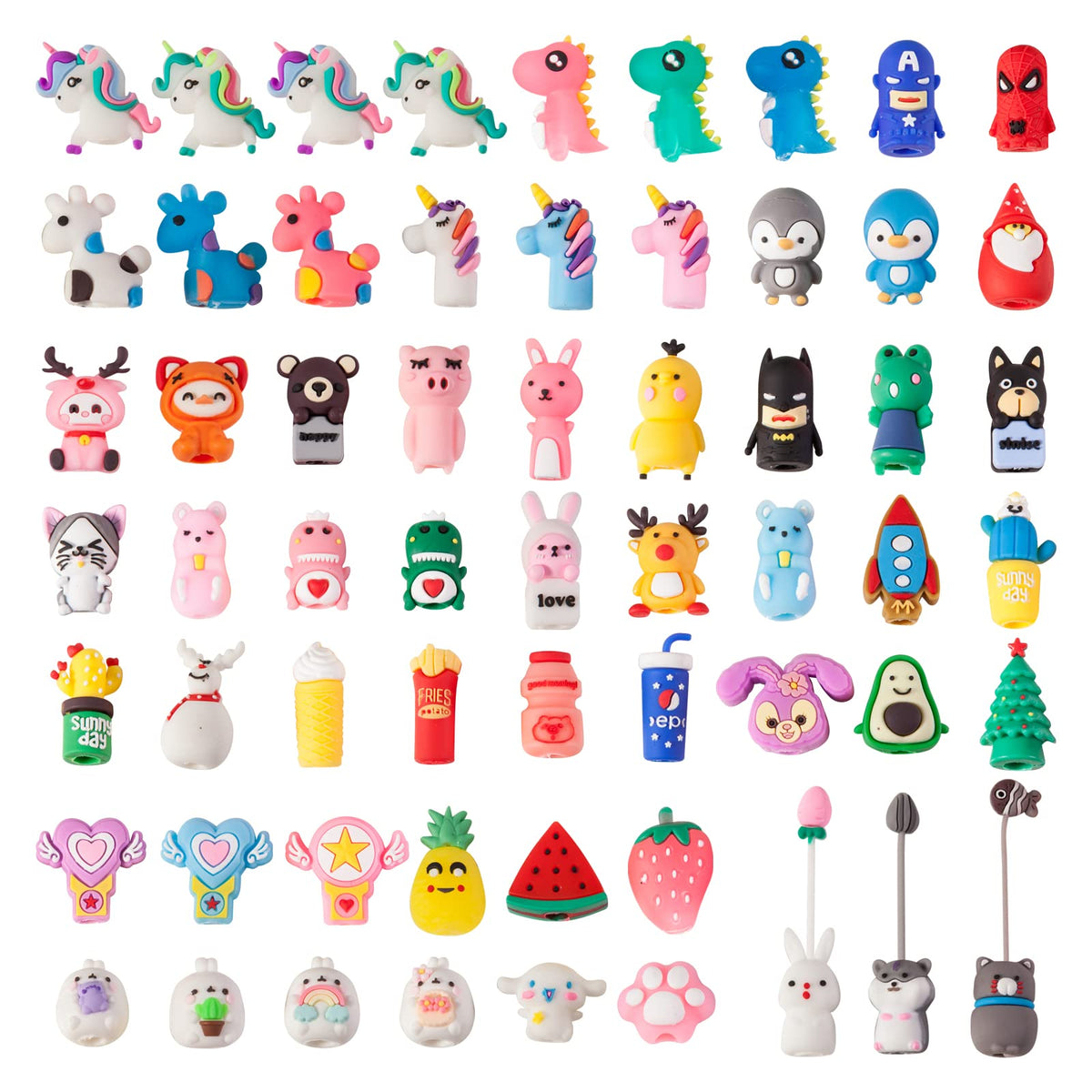 Lofir 60 Pieces Pencil Toppers Animal Pencil Toppers Pen Toppers Clip On Pencil Classroom Prizes For Office Kids Back To School