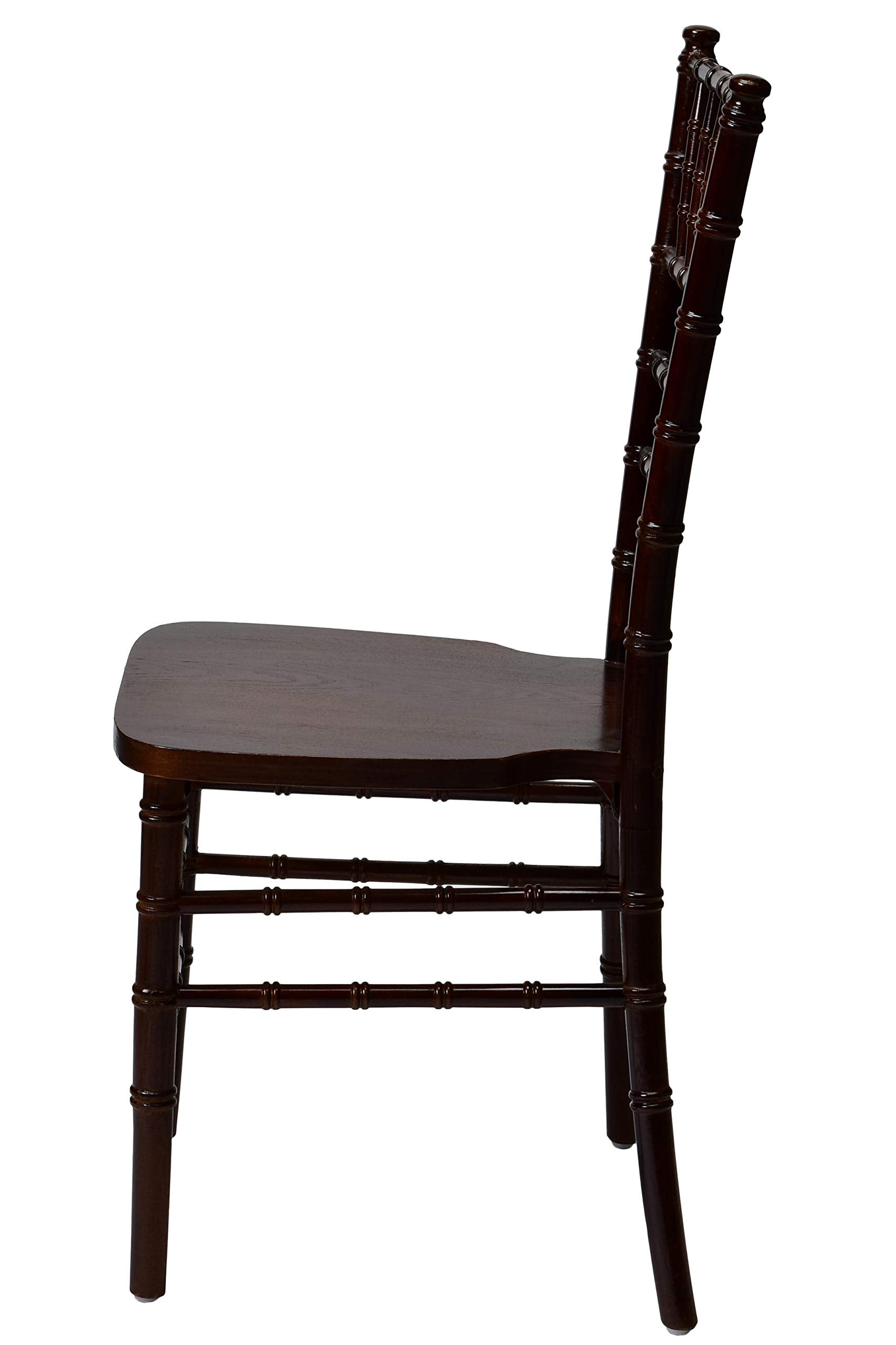 Commercial Seating Products European Red Mahogany Wood Dining Chairs, 1-Pack