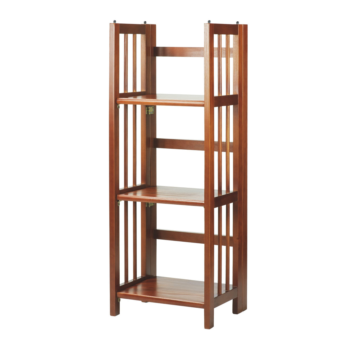 Casual Home 331-39 100% Solid Wood Folding Bookcase, 14&quot; Wide, Mahogany