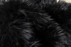 HomeRoots New Zealand Sheepskin, Microsuede 3' x 5' Black Natural Sheepskin Area Rug