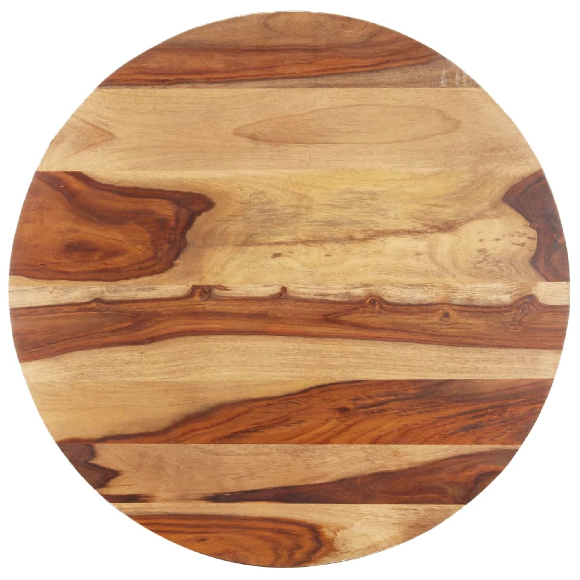 vidaXL Table Top 19.7&quot; x(0.98&quot;-1.06&quot;) Solid Sheesham Wood Round