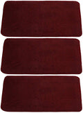 Kuber Industries Microfiber Anti Slip 3 Pieces Bath Mat 22x14, Maroon  CTKTC21989