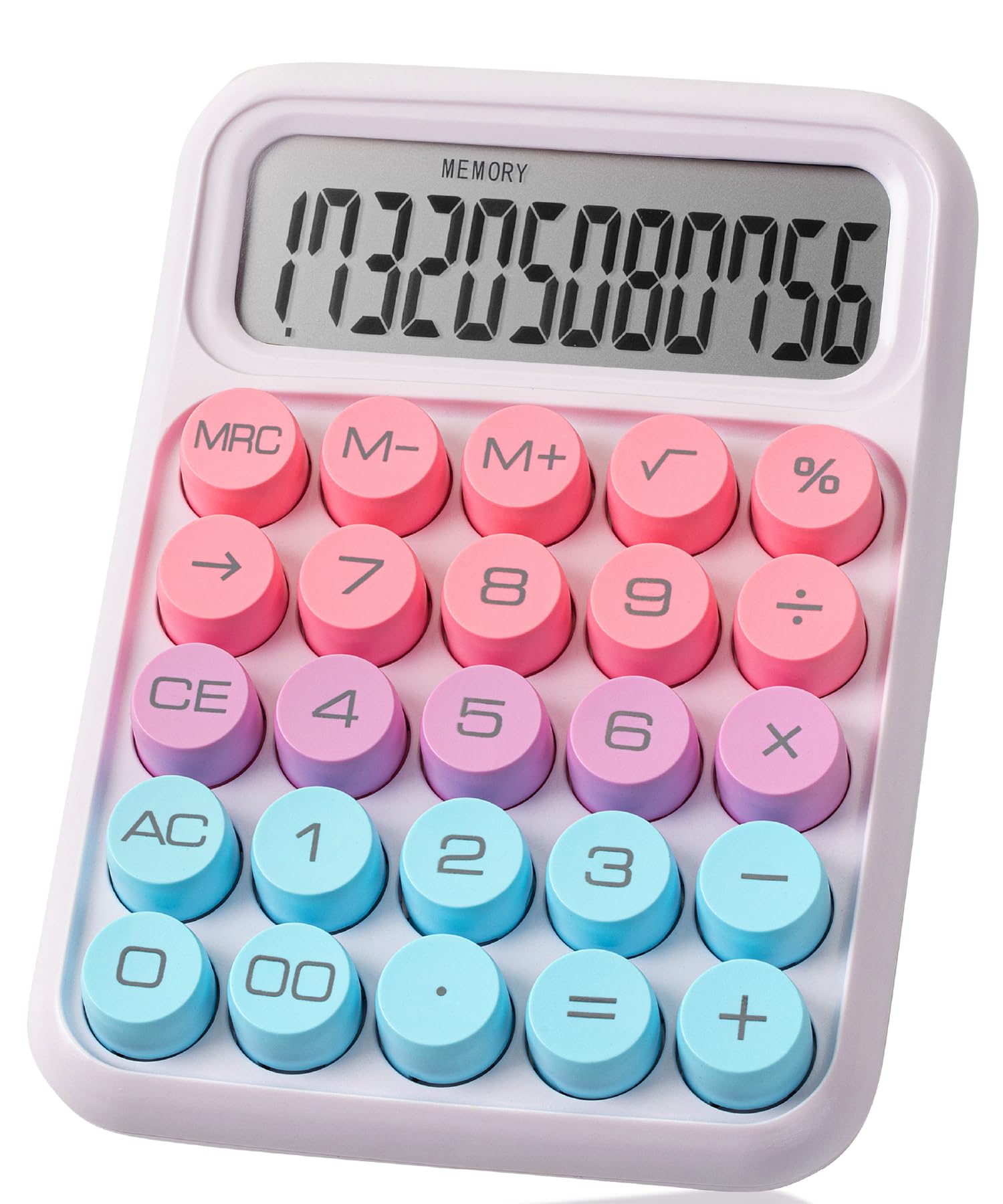 Mr. Pen- Mechanical Switch Calculator, 12 Digits, Large Lcd Display, Colorful Calculator Big Buttons, Mechanical Calculator, Cal