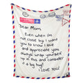 Veteble Best Gifts For Mom For Birthday, Mothers Day, Christmas, Super Soft, Warm & Comfy Dear Mom Throw Blanket Gift From Daugh