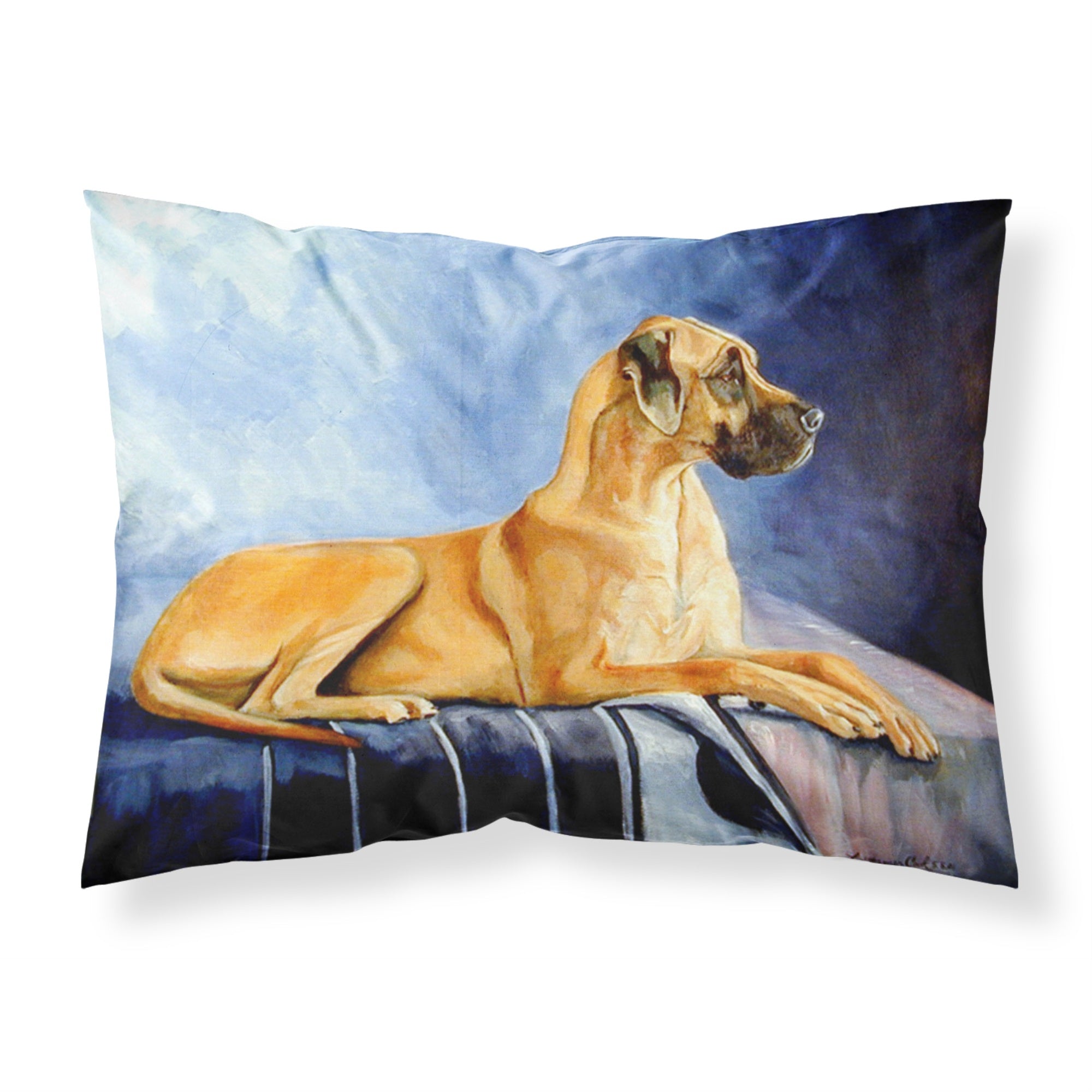 'Caroline'S Treasures 7204Pillowcase Natural Fawn Great Dane Moisture Wicking Fabric Standard Pillowcase, Large, Multicolor'