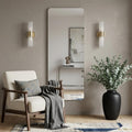 56 Silver Frameless Full Length Hanging Mirror