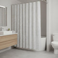 72 White And Gold Abstract Shower Curtain