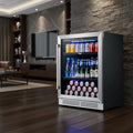32 X 24 Silver Stainless Steel Single Compartment Can Beverage Refrigerator