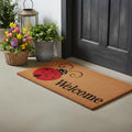 17 X 29 Brown And Red Ladybug Welcome Outdoor Coir Door Mat