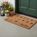 17 X 29 Brown And Black Mushrooms Hello Outdoor Coir Door Mat