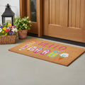 17 X 29 Brown Pink And White Hello Summer Outdoor Coir Door Mat