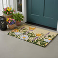 24 X 36 Brown Green And Orange Floral Outdoor Coir Door Mat