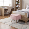 16 Pink and Gold Faux Fur Storage Ottoman