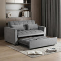 73 Dark Gray Velvet Futon Convertible Sleeper Loveseat and Toss Pillows