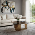 35 Bronze Glass Round Coffee Table