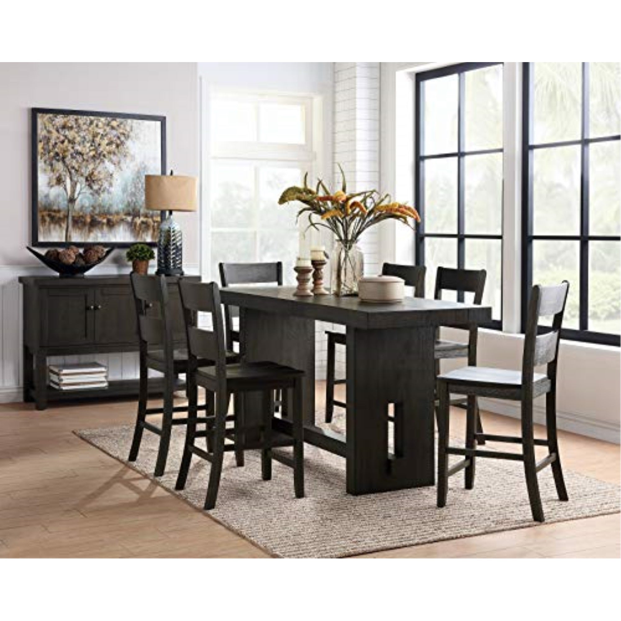 Haddie Wood Rectangular Counter Table - Thumbnail 3