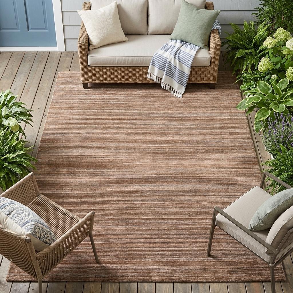 9 X 12 Black Brown And Gray Handmade Indoor Outdoor Area Rug