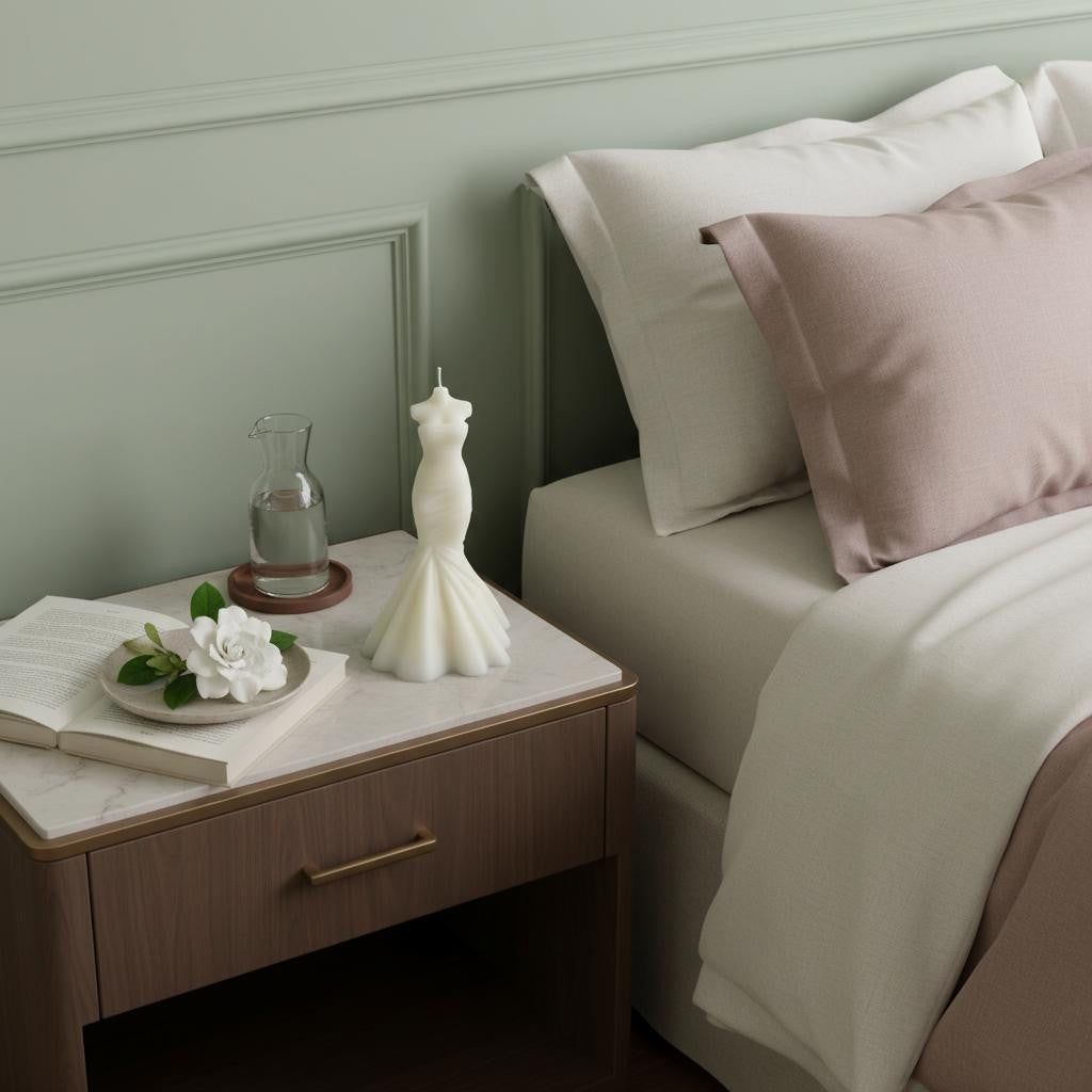 4 Ivory Day at the Spa Scented Dimensional Form Candle