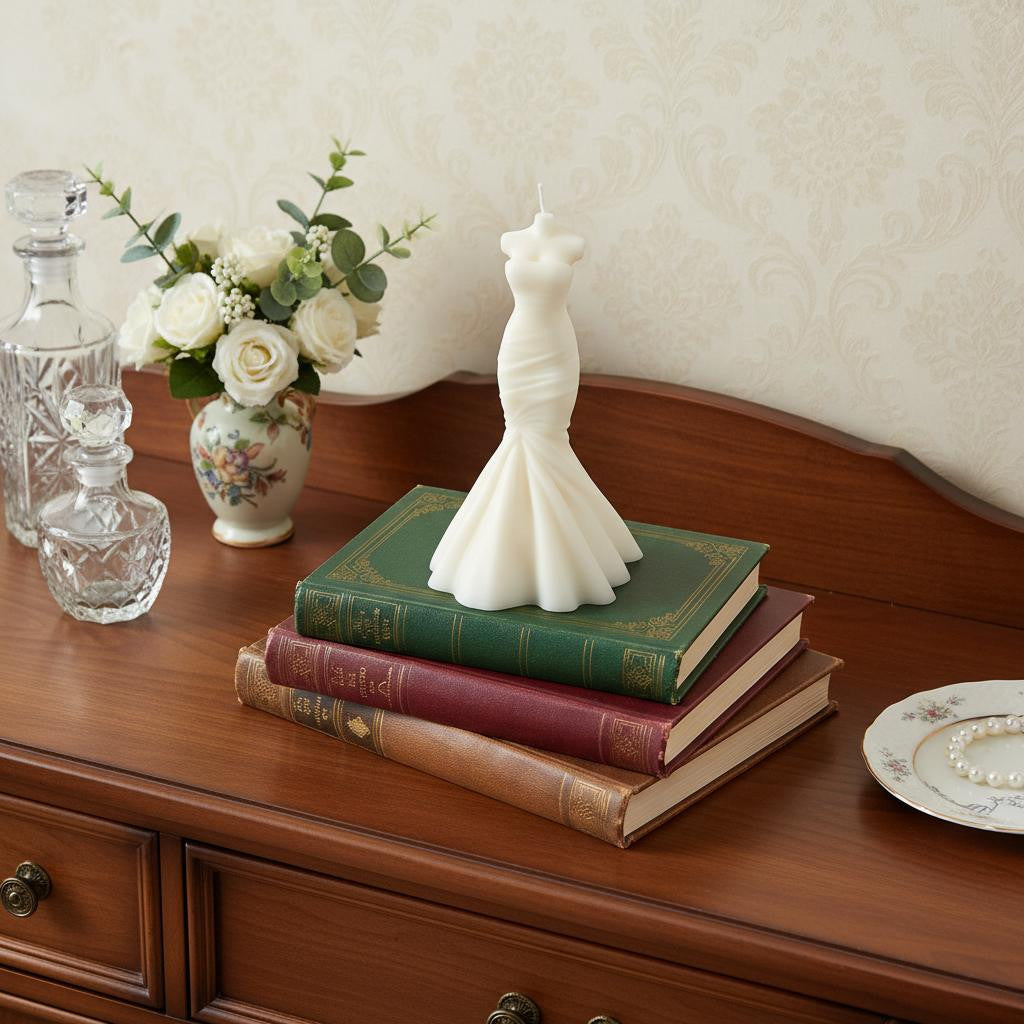 4 Ivory Love Scented Dimensional Form Candle