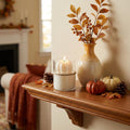 3 Inch Ivory Autumn Harvest Scented Mini Pumpkin Candle In Clear Glass Jar
