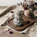3 Inch Gray Unscented Dimensional Pumpkin Trio Soy Wax Candle