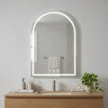 28 Arch Lighted Frameless Bathroom Vanity Mirror