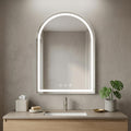 35 Arch Lighted Frameless Bathroom Vanity Mirror