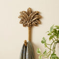 4 Antiqued Gold Cast Iron Palm Tree Wall Hook