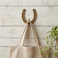4 Antiqued Gold Cast Iron Horseshoe Wall Hook